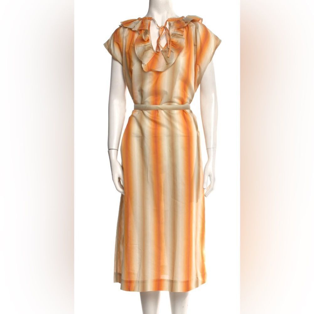 NWT Roseanna Orange Stripe Dress Sz. 38 (US S) NO BELT
